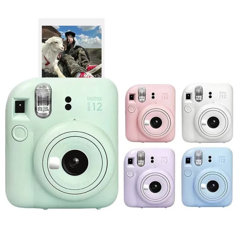 5 Colors Fujifilm Instax Mini 12 Original Instant Camera Blossom Pink / Pastel Blue / Mint Green / Clay White / Lilac Purple