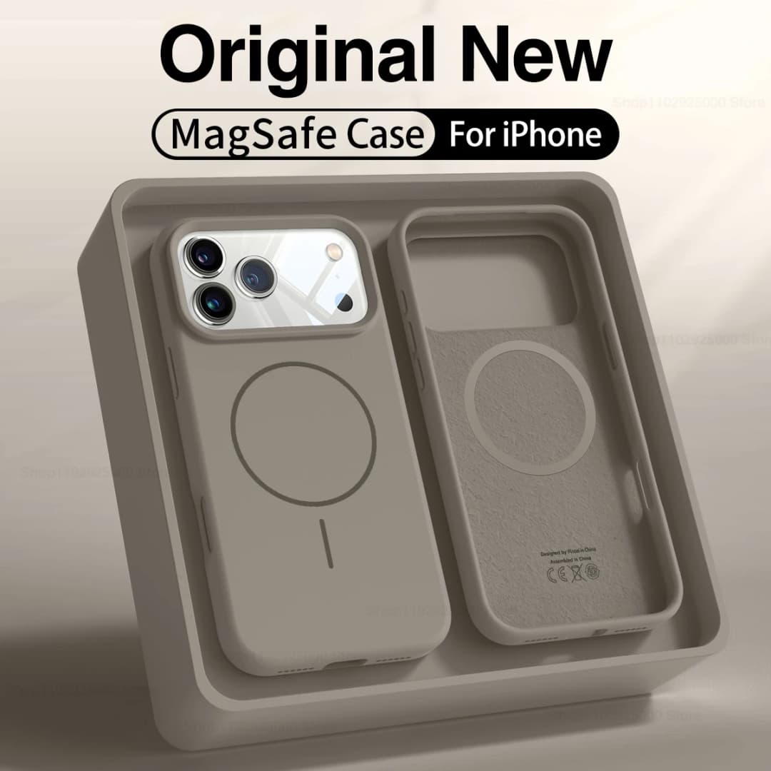 Magnetic Original Liquid Silicone Case For iPhone 12 13 14 15 16 17 Pro Max For Magsafe Cases For iPhone 17 Air Phone Back Cover - 6