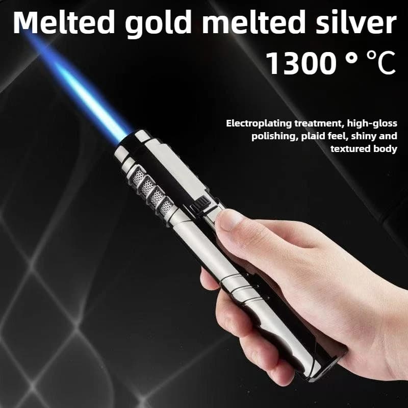 1800°High Temperature Spray Gun Butane Gas Lighter Metal Outdoor Windproof Blue Powerful Flame Torch Jet Lighter Welding Tool - 2
