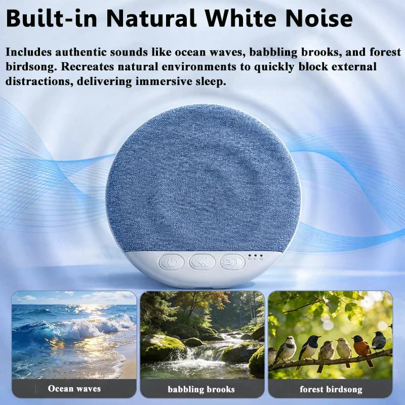 Mini Sleeping Bluetooth Speaker Nature Sound White Noise Soundbar Wireless  MP3 Music Player Ultra Thin Timed Shutdown Audio Pla - 2