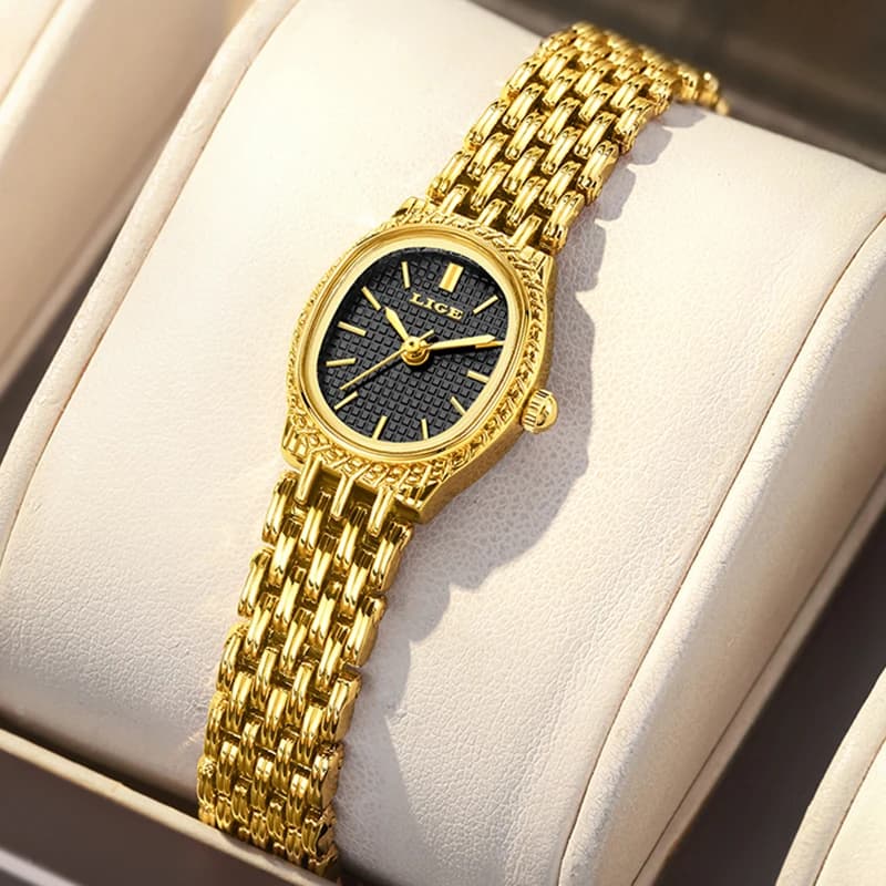 ساعات كوارتز جديدة للنساء من LIGE بسيطة فاخرة أنيقة ساعة معصم نسائية مقاومة للماء هدية للفتيات Relogio Feminino - 6
