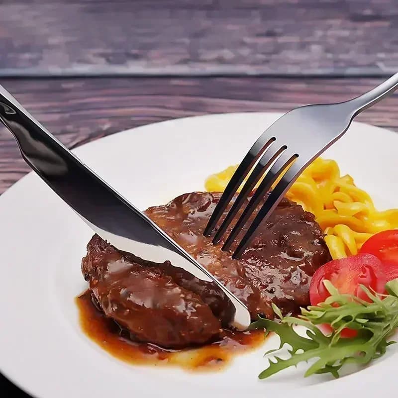 Portable Stainless Steel Cutlery Suit with Storage Box Chopstick Fork Spoon Knife Travel Tableware Set Camping Cutlery - 6