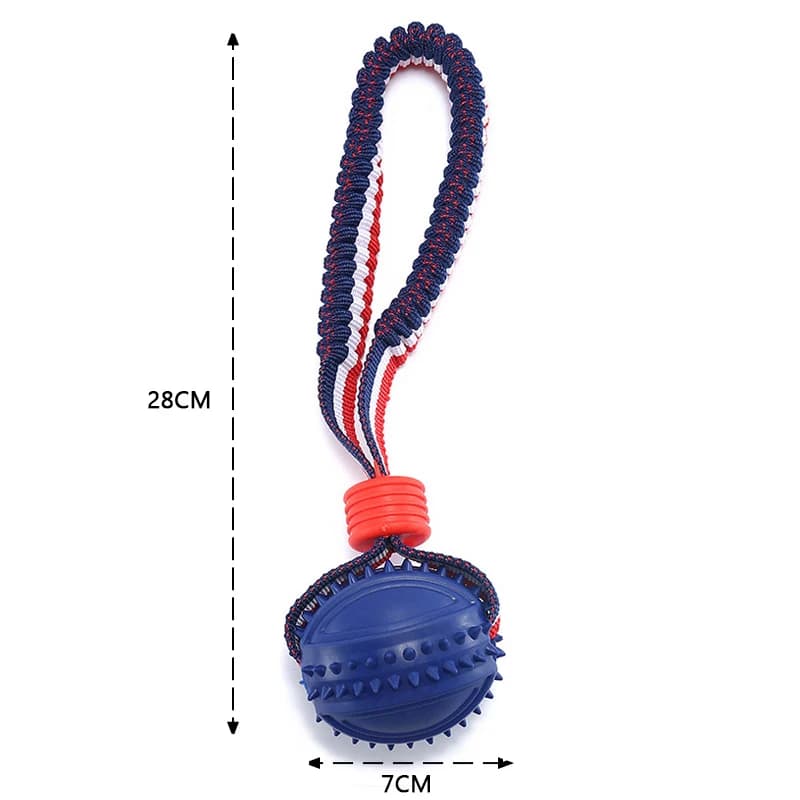 Dog Ball Toy with Rope Interactive Teeth Cleaning Balls for Small Large Dogs Bite Resistant Chew Toys Puppy Training Pet Supply - 6