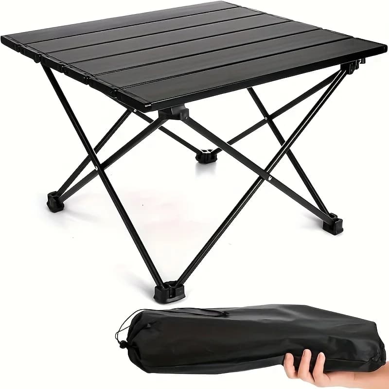 Portable Folding Camp Side Table Multifunctional Beach Picnic Backpack Table for Outdoor Cooking BBQ Hiking Boating