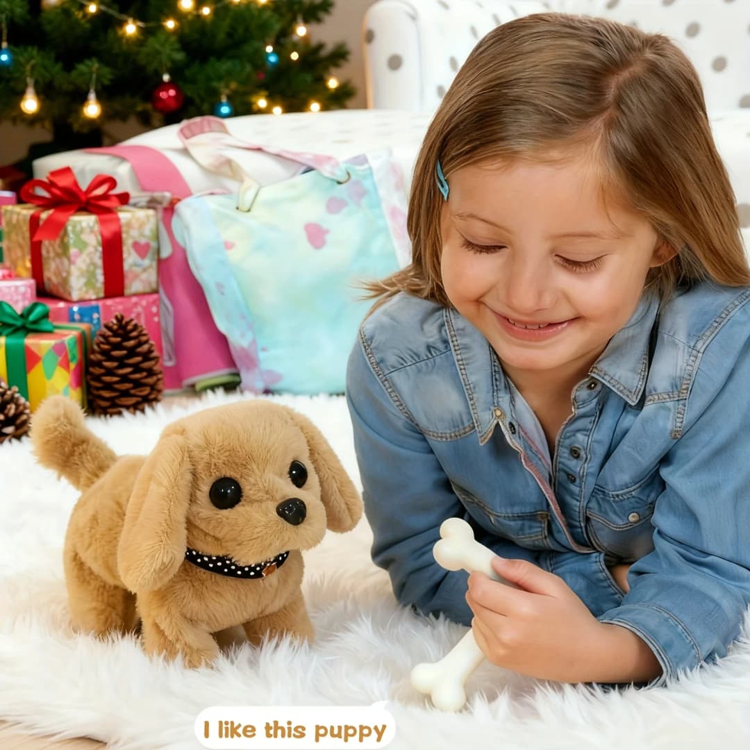 2026 Model Interactive Realistic Golden Retriever Toy Dog,Realistic Walking Barking & Tail Wagging, Electric Puppy with Sounds - 2
