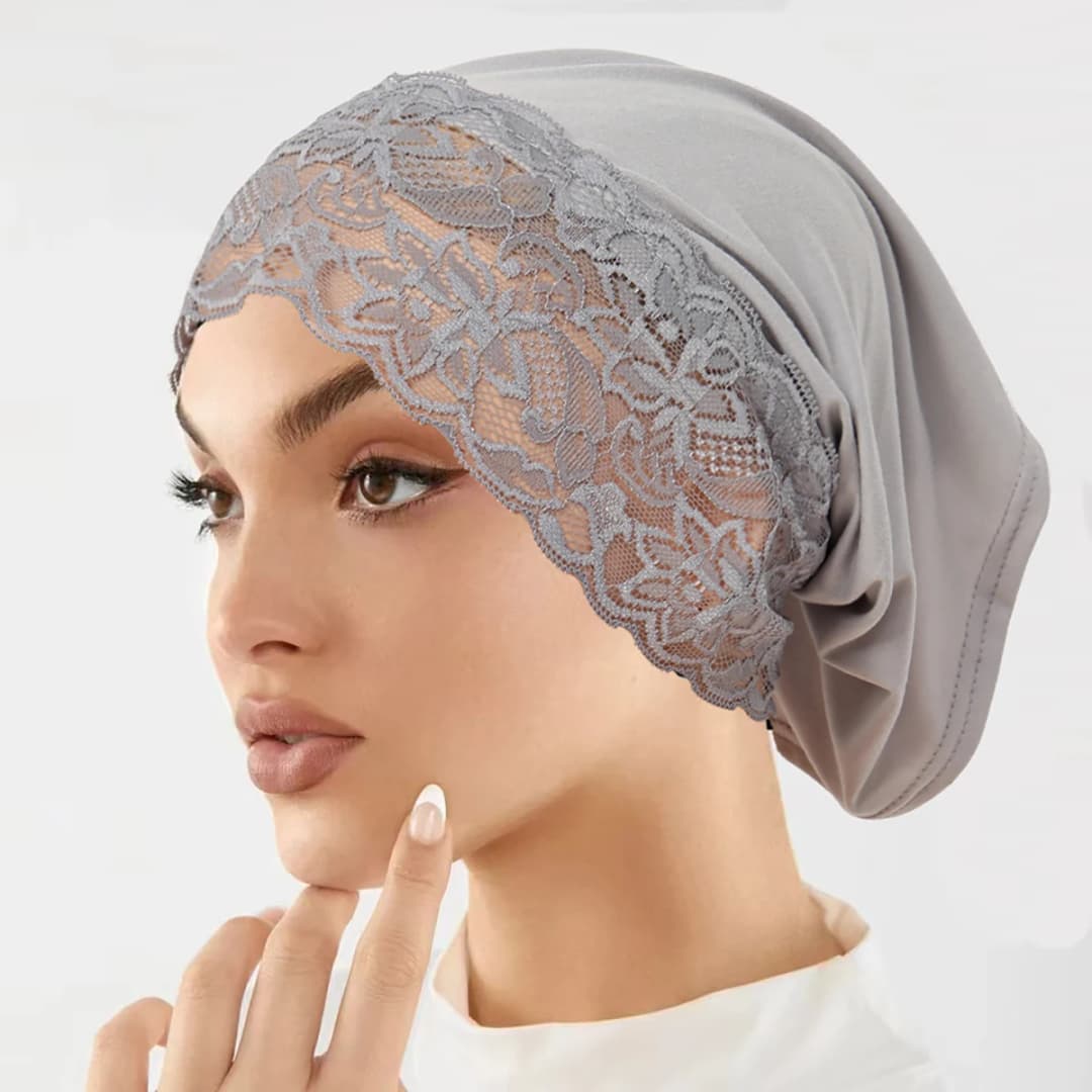 2025 New Inner Hijab Undercap With Lace Muslim Turban Islam Underscarf Hijab Bonnet Soft Stretch HIjabs Tube Cap Turbante - 2