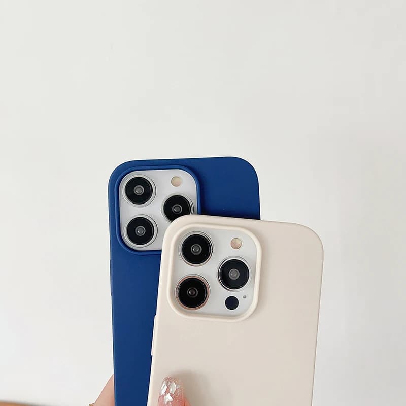 غطاء فاخر ناعم من السيليكون بألوان الحلوى، مناسب لهواتف iPhone 16 و15 و14 و13 و12 Pro Max Plus Mini 16+، غطاء رقيق جداً غير لامع بقشرة مطفية - 4