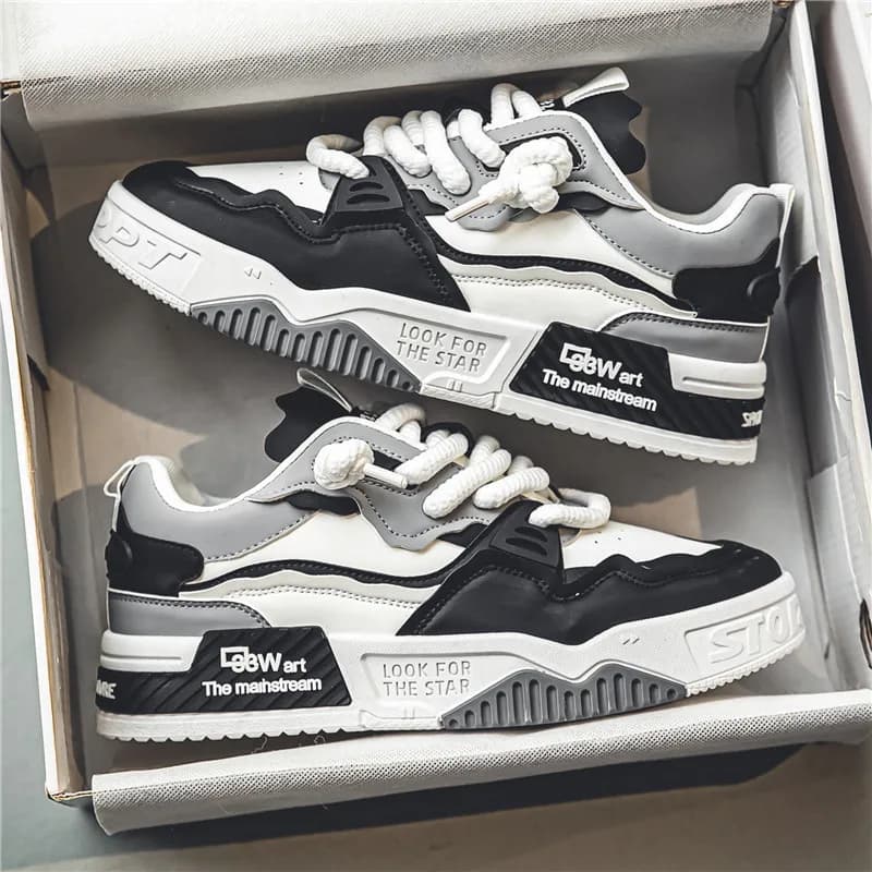 أحذية سنيكرز رجالية، أحذية رياضية خفيفة الوزن ومتنفسية، موضة الشارع، متينة للمشي، مناسبة للمراهقين - 6