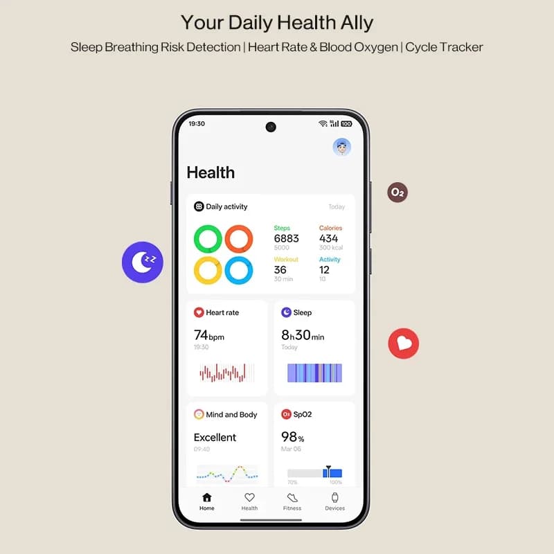 New OnePlus Watch 3 43mm Global Version Smart Watch 1.32inches AMOLED Display Up to 60h Battery Life Wear OS by Google GPS NFC - 2