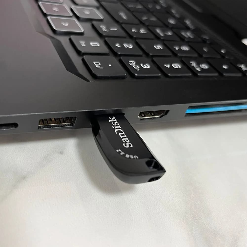 SanDisk USB3.2 Flash Drive بسعة 32 جيجابايت و64 جيجابايت و128 جيجابايت و256 جيجابايت، فلاش درايف بسرعة تصل إلى 100 ميجابايت/ثانية، عصا ذاكرة، فلاش ديسك Z410 - 2