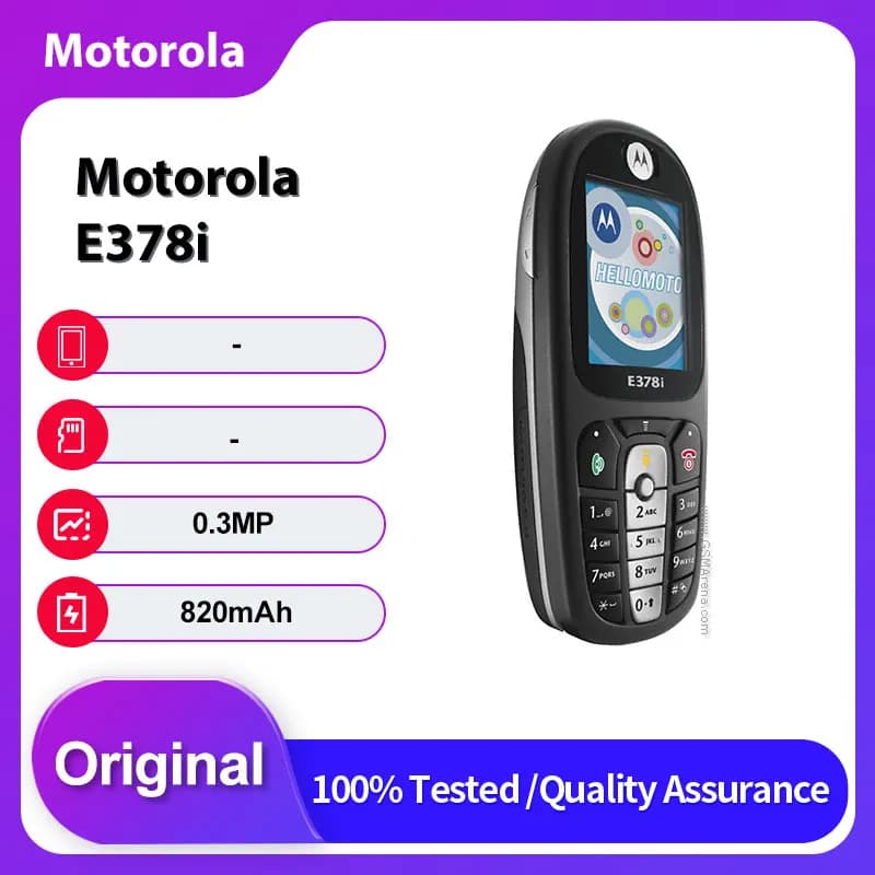 Original Unlocked Motorola E378i 820mAh 2G GSM 900 / 1800 / 1900 Mobile Phone