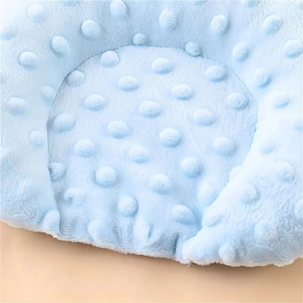 Cozy U-Shaped Cartoon Design Sleep Pad for Small Dogs-Deep Sleep Accessory,Polyester Fleece,Elliptical Shape,Ideal for Toy Breed - 4