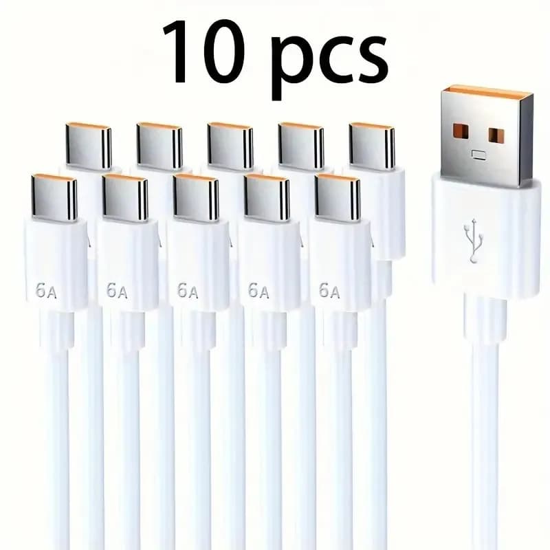كابل بيانات USB-C بقوة 6 أمبير و120 واط، كابل شحن سريع متوافق مع هواوي وشاومي وسامسونج وPOCO وOneplus وRealme وأجهزة أندرويد - 6