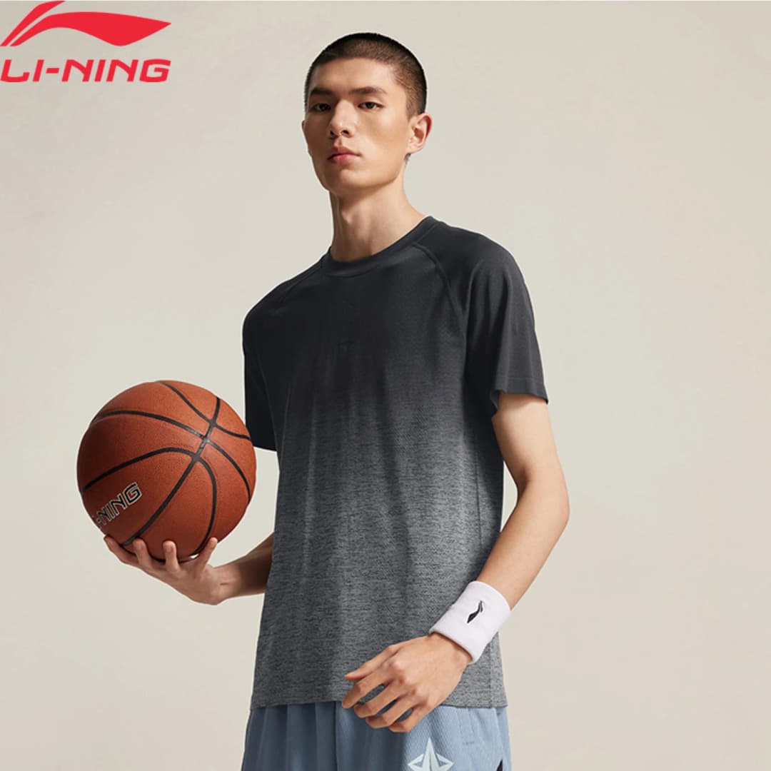 Li-Ning Men's JIMMY BUTLER Professional Basketball T-Shirt 66%Polyamide 34%Polyester Slim Fit LiNing Crew Neck Tee Tops ATSV049