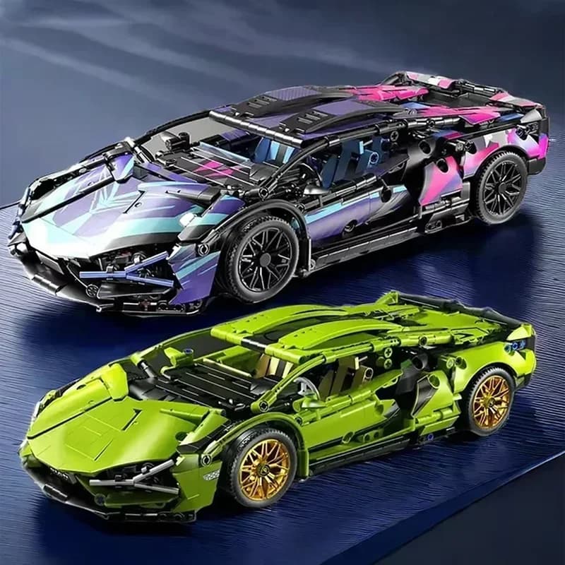 TOYLINX 1280Pcs Technical Building Blocks Racing Car Model Remote Control Electric RC Car Version Optional Construction Toys - 4