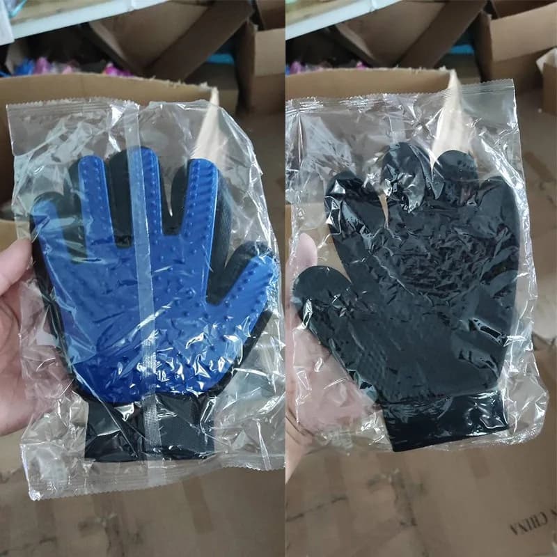 Multicolor Silicone Pet Gloves Cat Dog Hair Removal Dog Supplies Comb Hair Removal Brush Rubber Sticky Hair Gloves - 2