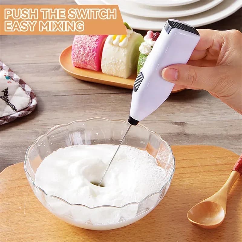 Mini Electric Milk Foamer Blender Wireless Coffee Whisk Mixer Handheld Egg Beater Cappuccino Frother Mixer Kitchen Whisk Tools - 2