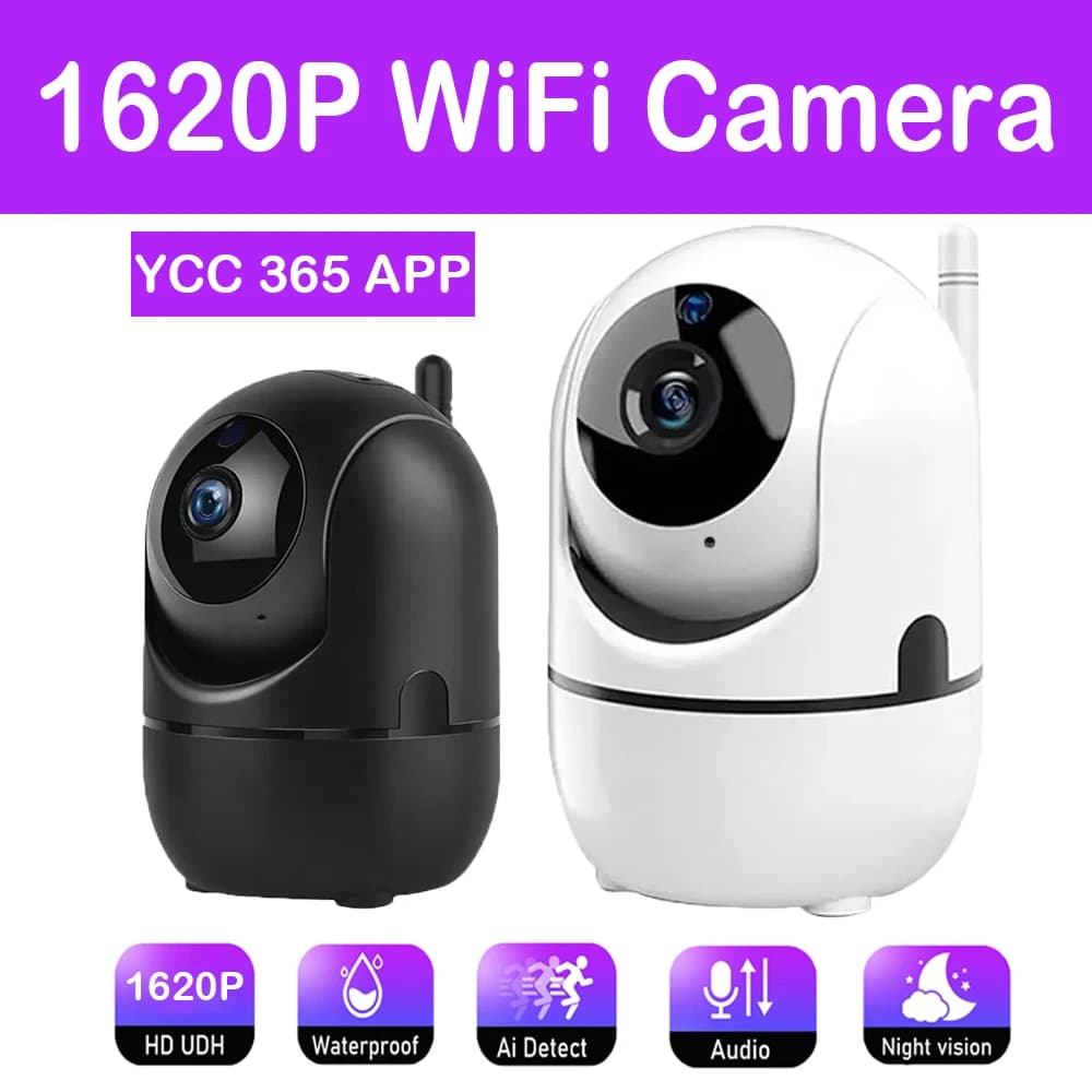 كاميرا Wifi IP للمنزل الذكي، تتبع تلقائي بدقة 1620P، رؤية ليلية كاملة، شبكة لاسلكية، كاميرا أمان للرضع بتقنية CCTV