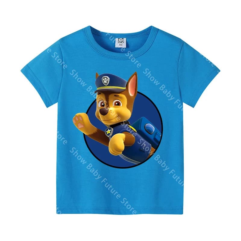 Paws Patrols Chase Marshall Skye Rocky T Shirt for Girls Boys Clothes Tops Summer Cute Cotton Short Sleeve Tee New Kawaii Giftss - 5