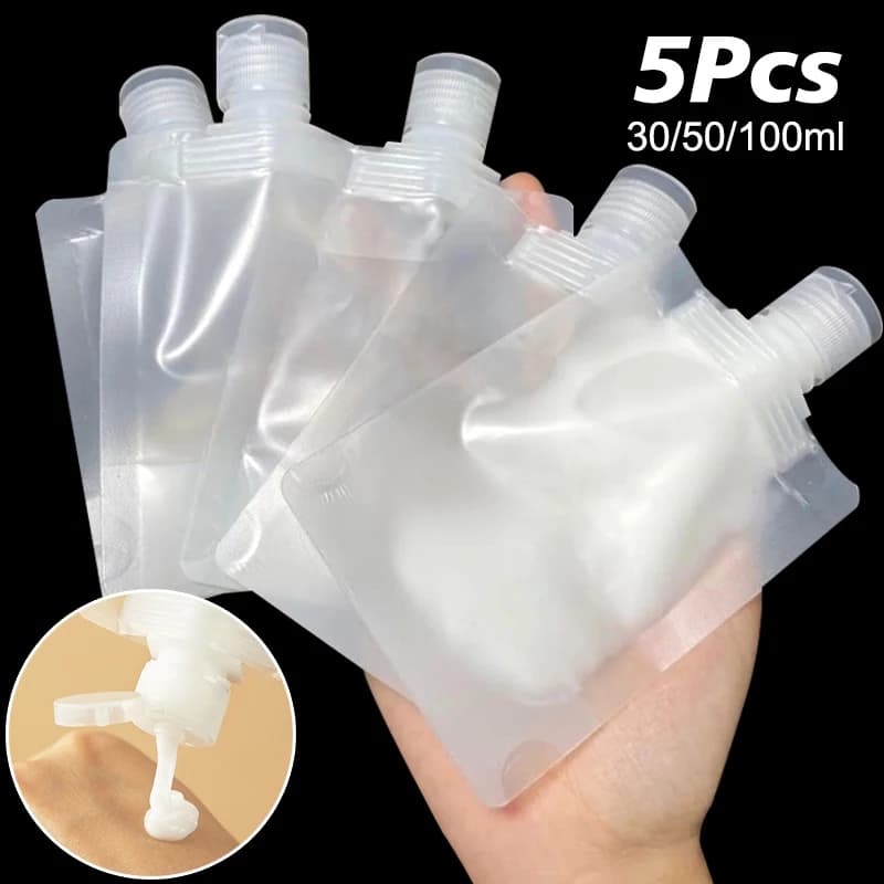أكياس ضغط للسفر، سعة 100/50/30 مل، أكياس قابلة لإعادة الاستخدام لتوزيع الكريمات، حاويات شامبو مقاومة للتسرب، زجاجات تخزين مستحضرات التجميل