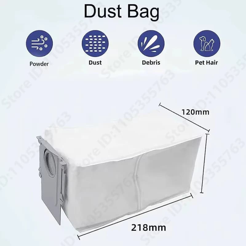 Roborock Qrevo Curv / P20 Pro Robot Vacuum Cleaner Hepa Filter Mop Cloth Dust Bag Accessories Replacement Parts - 5