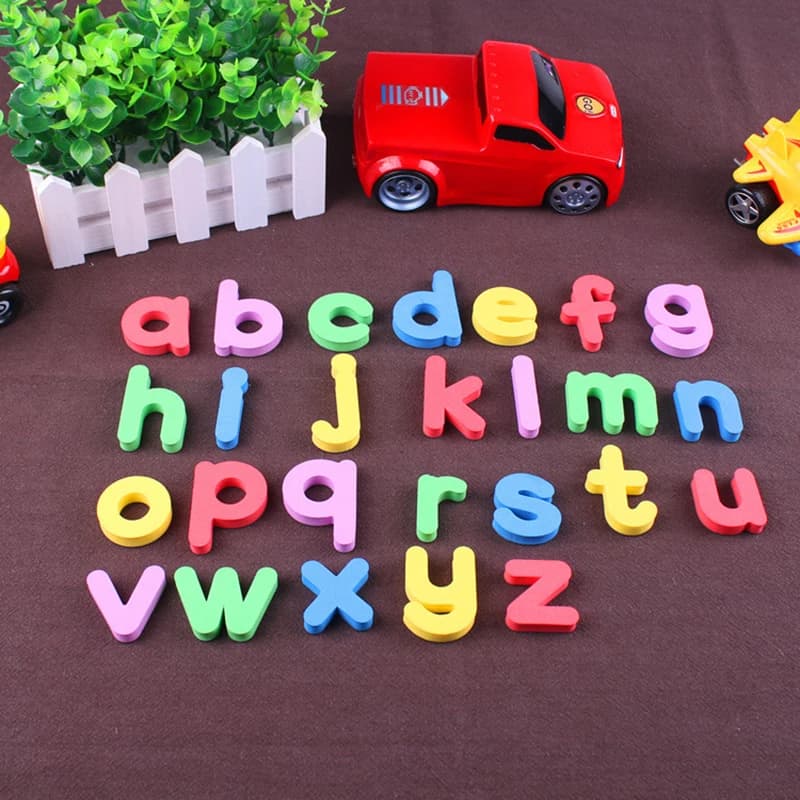 Magnetic Letters Numbers Alphabet ABC 123 Fridge Magnets Plastic Educational Preschool Learning Toy Set Uppercase Lowercase Math - 2