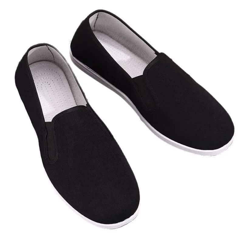 Boxed Old Beijing Cloth Shoes Men's Slip-On Casual Work Shoes Breathable Black Canvas Shoes for Driving And Daily Wear - 5