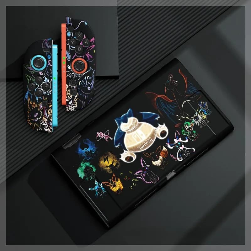 غطاء كارتون جينجار لـ Nintendo Switch 2/NS Oled مع تصميم مقسم لـ Joy-con مقاوم للصدمات والسقوط - 4