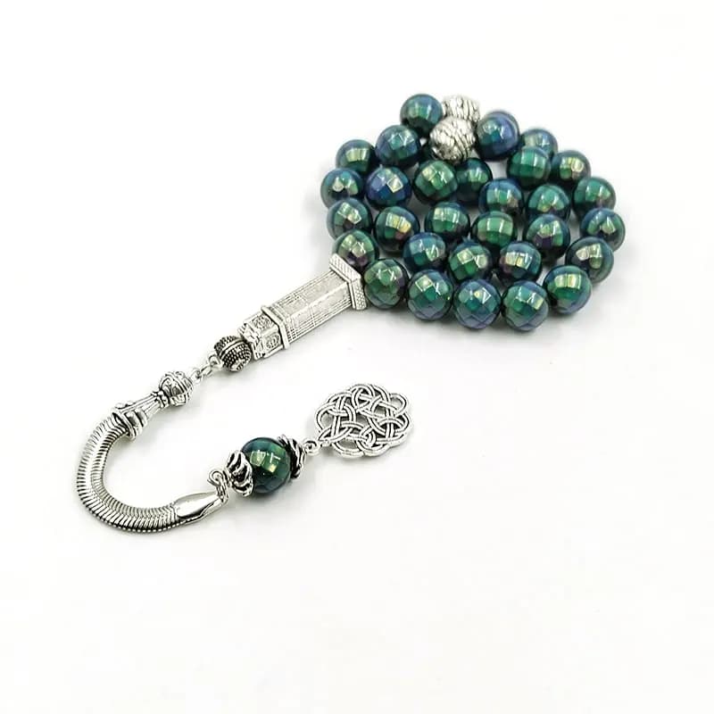 مسبحة صلاة تغير لون الهيماتيت الطبيعي ، هدية إسلامية ، مسبحة إسلامية ، مسبحة 33 - 3