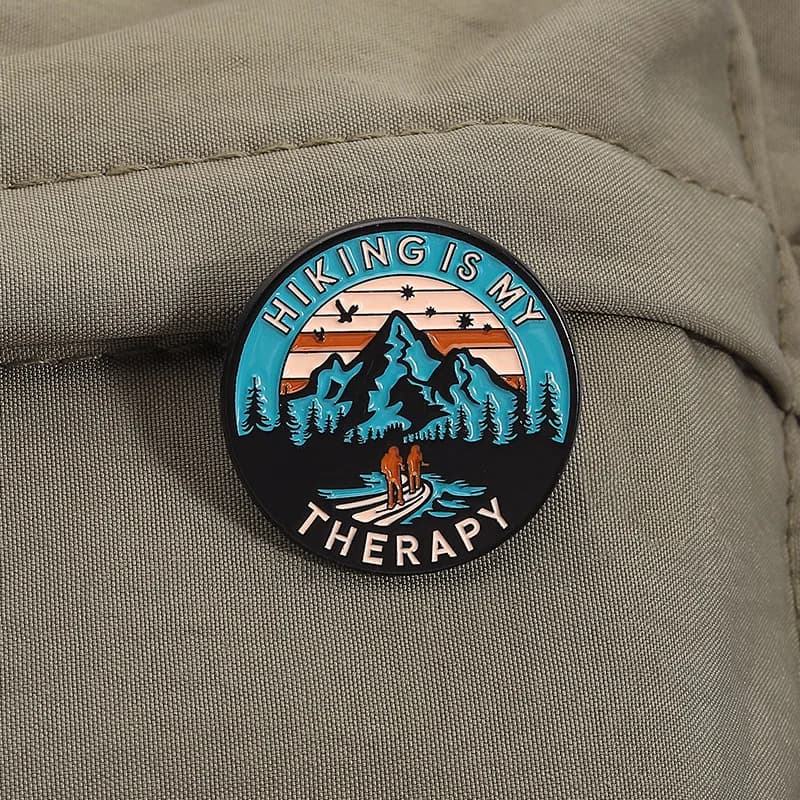 شارات ودبابيس مغامرات خارجية من خليط معدني، إكسسوارات حقائب وملابس، هدايا للأصدقاء لمحبي التسلق والمشي والتخييم - 5