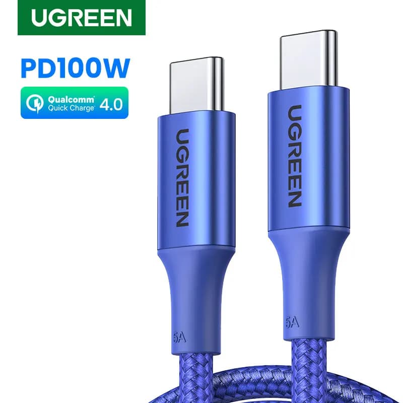 UGREEN USB-C Cable PD3.0 100W Type C to Type C for MacBook Samsung S26 iPhone 17 USB Type C Fast Charging Cable Cord QC4.0 USB C