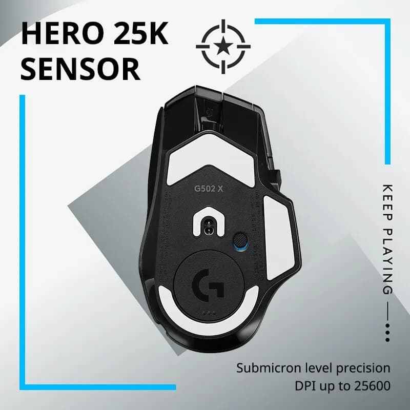 Logitech (G) G502 X Advanced Edition New Optical-mechanical Hybrid Micro HERO Engine Gaming Mouse - 5