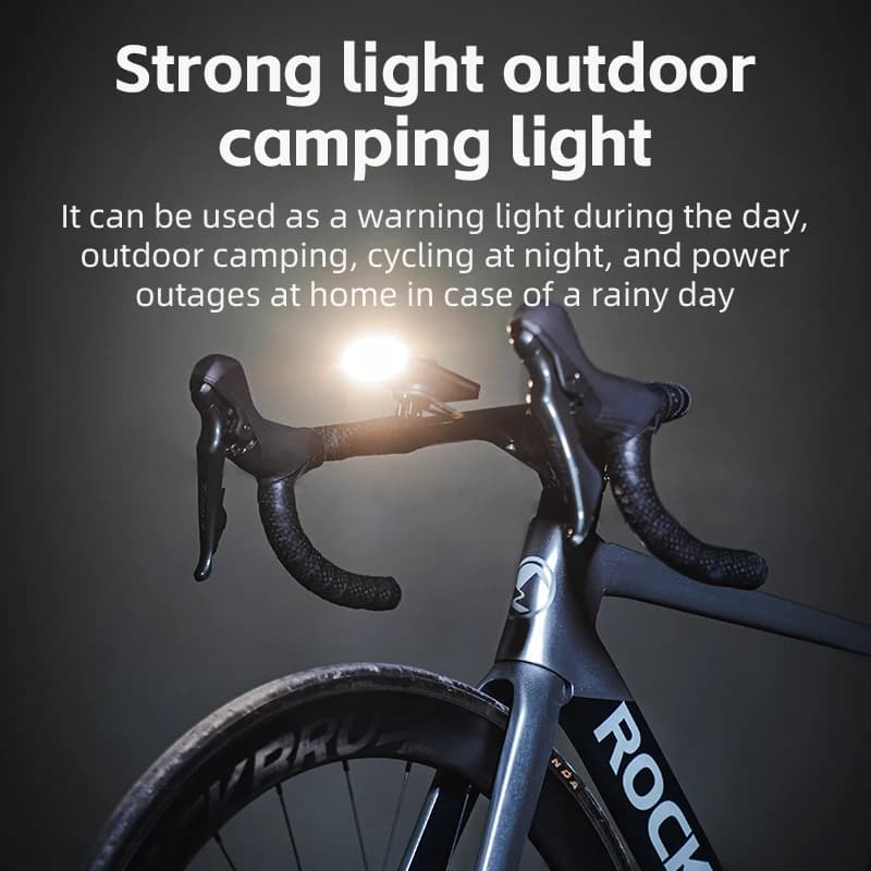 ROCKBROS Bike Powerbank Light 5000mAh 10000mAh Type-C Lightning MicroUSB Cycling Lamp Front Light Handlebar Bicycle Headlights - 5