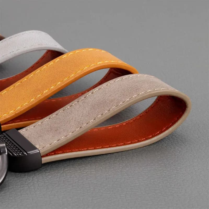 Fashion Handmade Leather Car Keychain Retro Style Men Women Business Cowhide Key Accessories New Simple Unisex Keyrings - 4