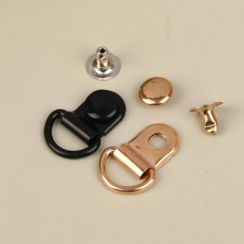 10 مجموعات مشبك حلقة D لإصلاح الحقائب وأحذية التسلق مشابك إصلاح عملية إكسسوارات زخرفية معدنية لحقيبة الحرف اليدوية - 4