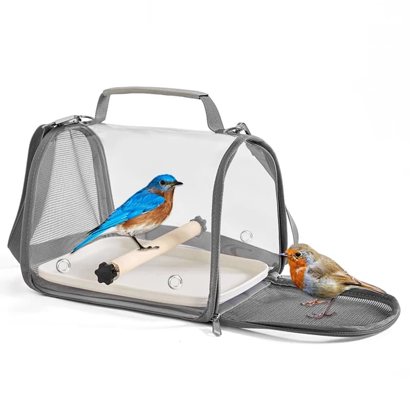 Portable Bird Travel Bag With Stand & Removable straps Breathable design Suitable for Small Pets and Birds Parrots Hamsters - 6