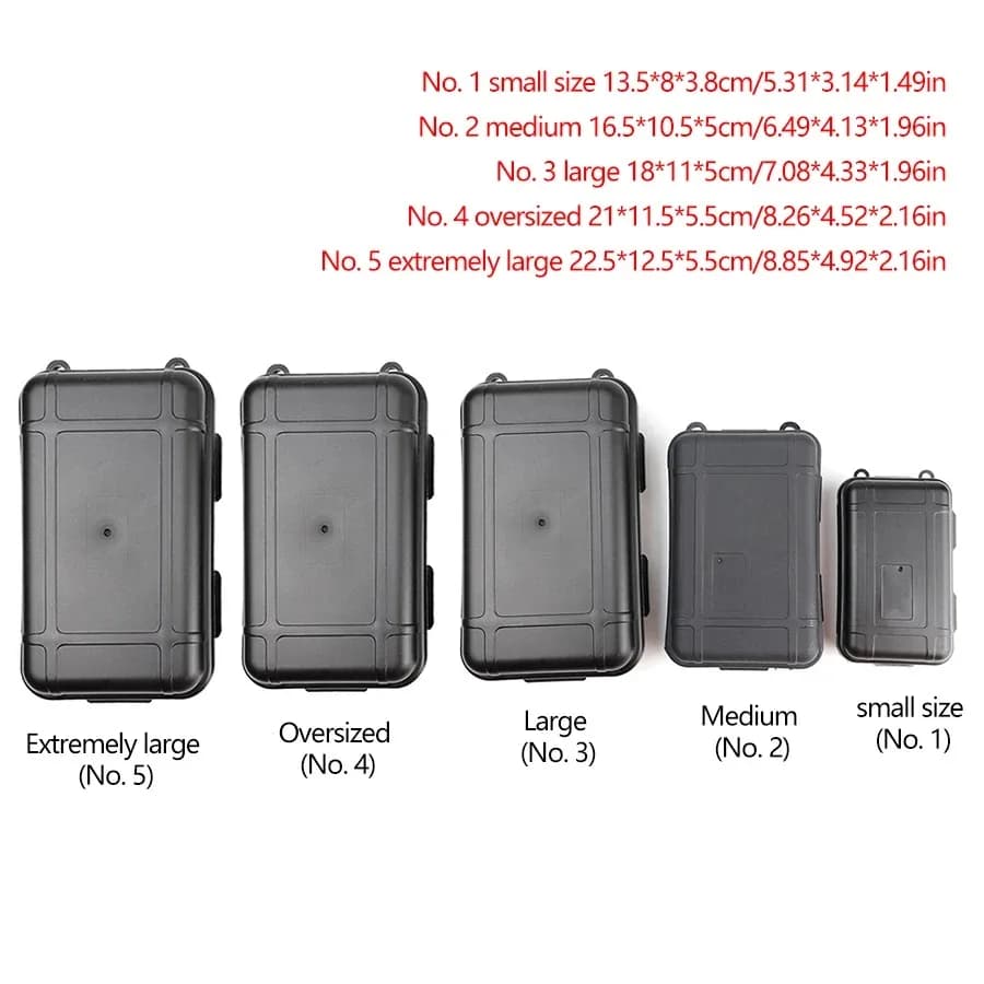 صندوق تخزين بلاستيكي مقاوم للماء والصدمات لمعدات التخييم والطوارئ - 4