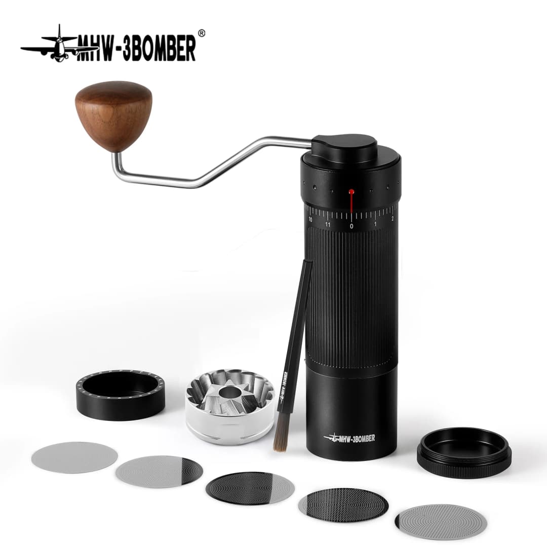 MHW-3BOMBER Coffee Grinder Conical Burr Precision Adjustment Portable Stainless Steel Hand Grinder For Pour Over And Espresso