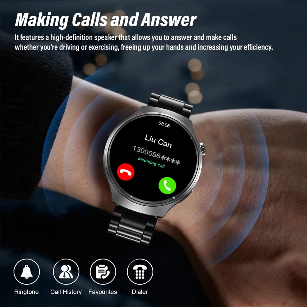 G.L Wear 2025 New Men's Smart Watch HD Display Health Tracking Bluetooth Calling Voice Assistant Sports Smartwatch - 2