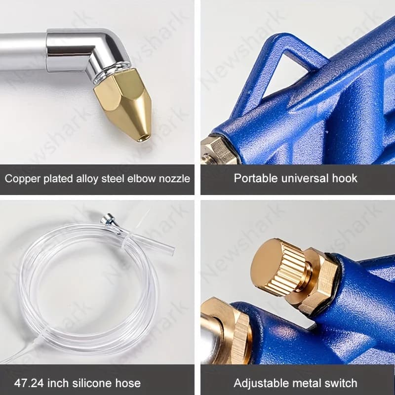 أداة تعمل بالهواء المضغوط محرك مدفع المياه أداة السيارة إصلاح تنظيف المياه بندقية عالية الصحافة محرك السيارة تدور النفط بندقية - 6