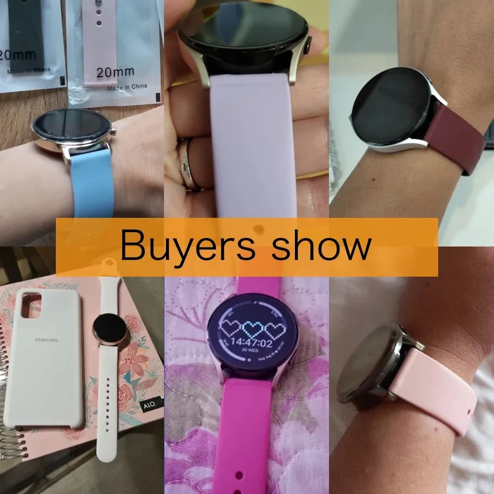 Silicone strap For Samsung Galaxy watch 6/4/Classic/5/5 pro/Active2/Gear S3 22mm 20mm bracelet Huawei watch GT 2/2e/3/3 pro band - 3
