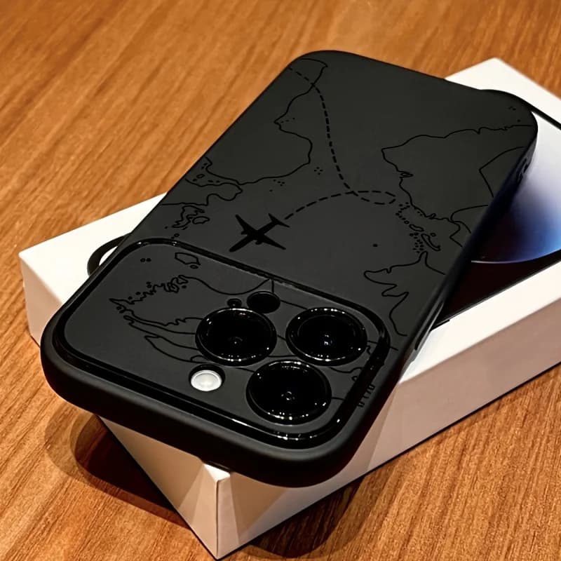 Travel-nspired Airplane Route Desian Phone Case For iPhone 17 15 14 13 12 11 16 Pro Max Air Plus X XR XS Shockproof Soft Cover - 6