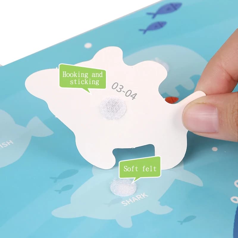 Montessori Baby Busy book My First Quiet Book Paste Early Learning Education Toy Children Toy Matching Game for Babies - 2