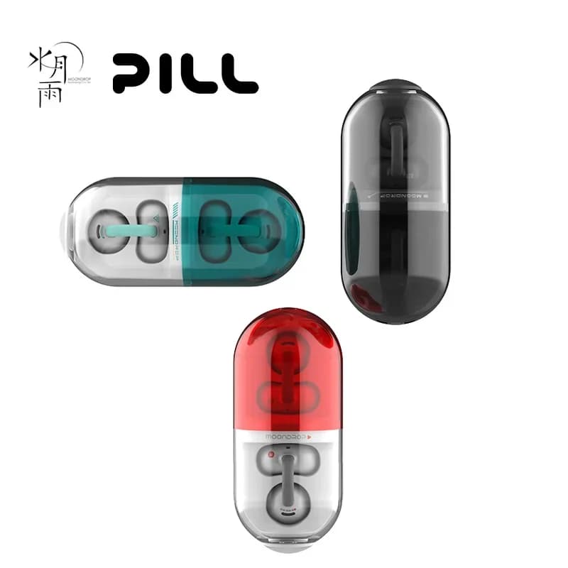 سماعات Moondrop Pill اللاسلكية سماعات أذن مفتوحة بلوتوث 6.0 OWS سماعات أذن معلقة IPX4 مشبك أذن مفتوح مدمج AI ENC