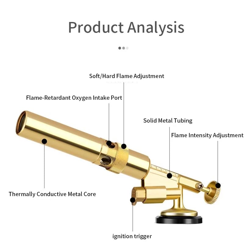 Welding Gas Burner Flame Gun Flame Gas Torch Blowtorch Cooking Outdoor Soldering Butane AutoIgnition gas-Burner Lighter Heating - 4