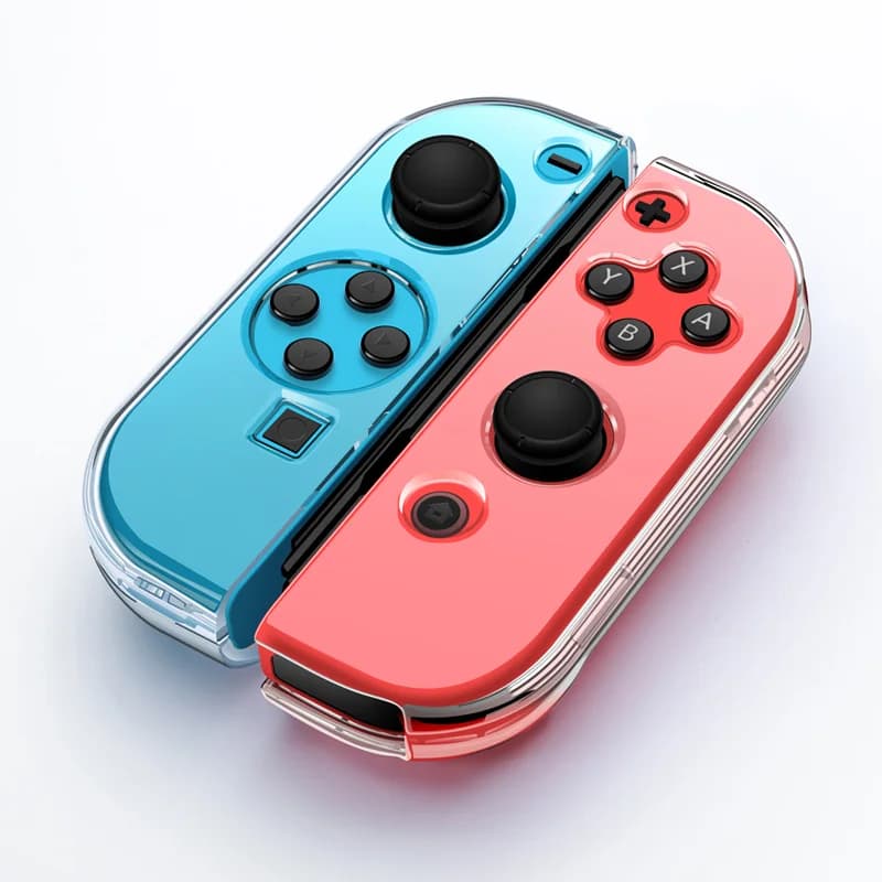 حافظة حماية شفافة عالية لجهاز Nintendo Switch حافظة حماية كاملة رقيقة للغاية مقسمة لوحدة تحكم الألعاب - 2