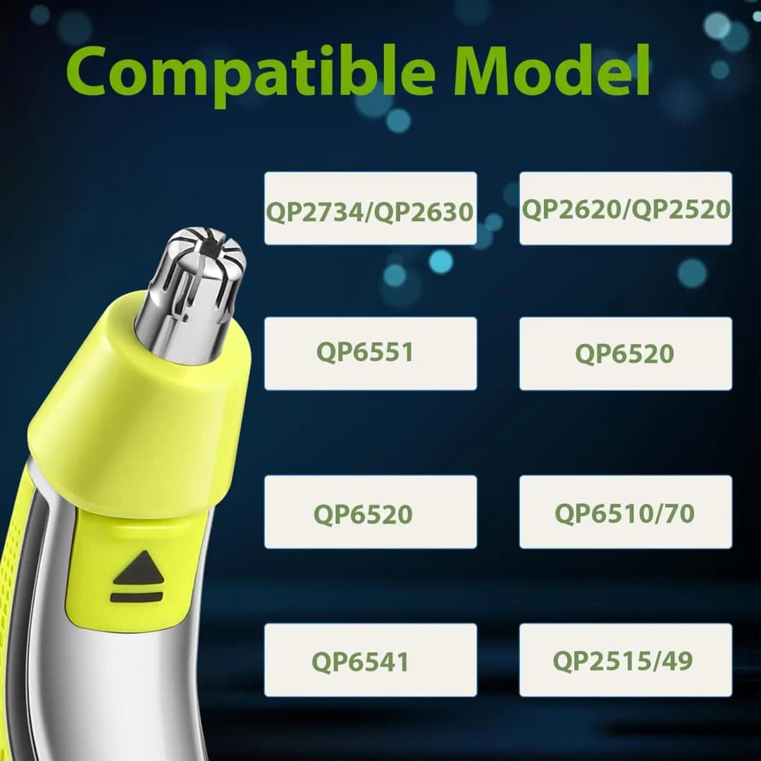 Brangdy Nose Hair Trimmer Replacement Heads Fit for Philips One Blade QP2520 QP2630 QP6510 QP6520 QP6530 Hybrid Electric Shaver - 3