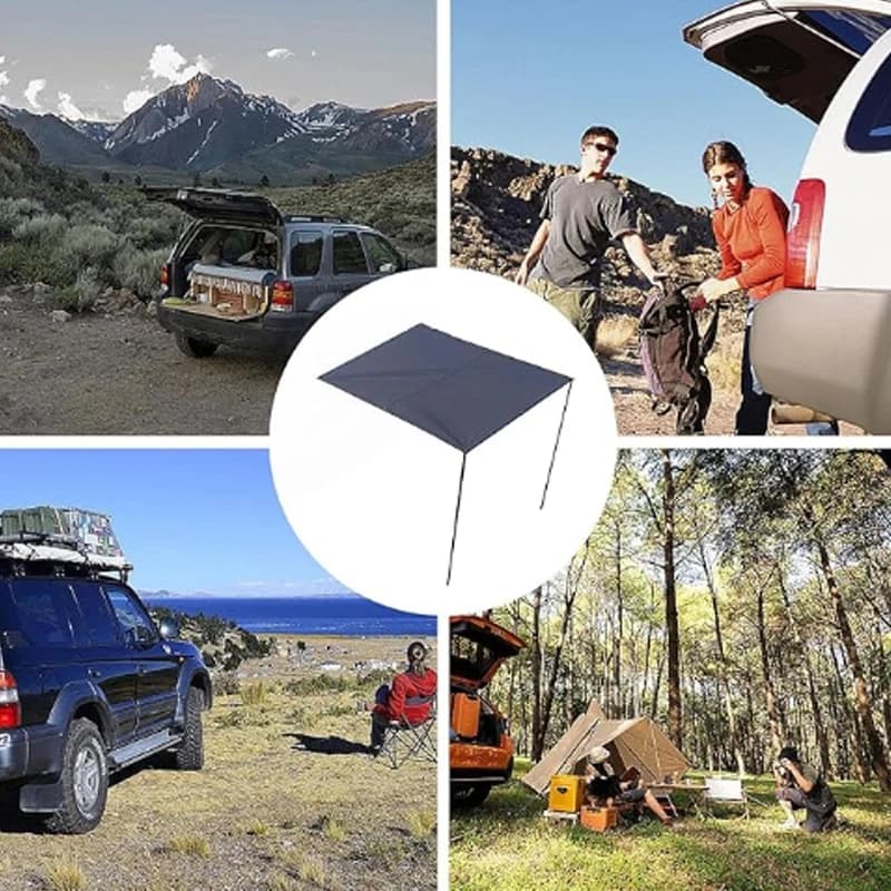 Car side canopy sunshade side roof tent camping car tent, suitable for camping, hiking, camping and car use - 6