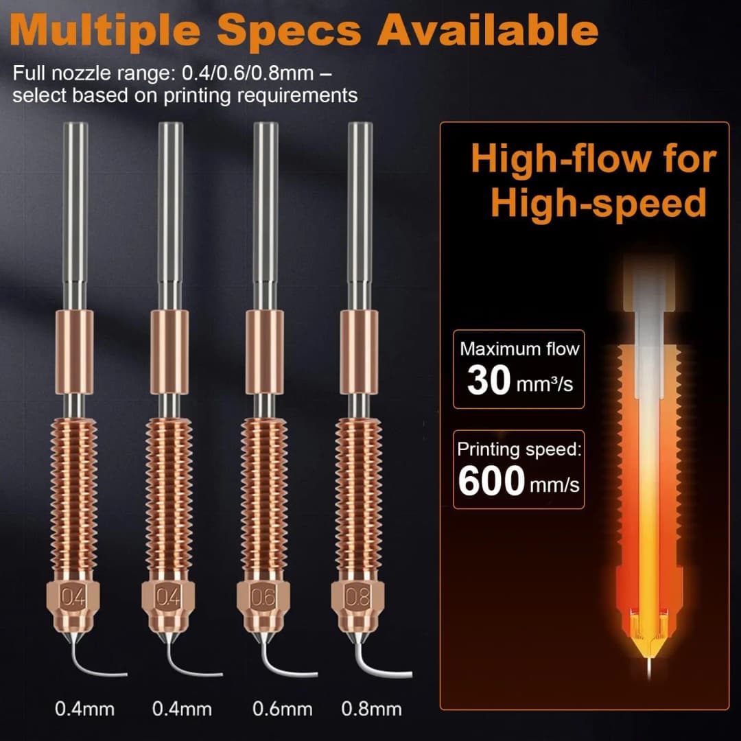 Creality K2 Plus Hi Combo Nozzle Quick-Swap Nozzle Kit Hardened steel All-metal Design For Creality K2/K2Pro/K2 Plus/Hi Combo - 2