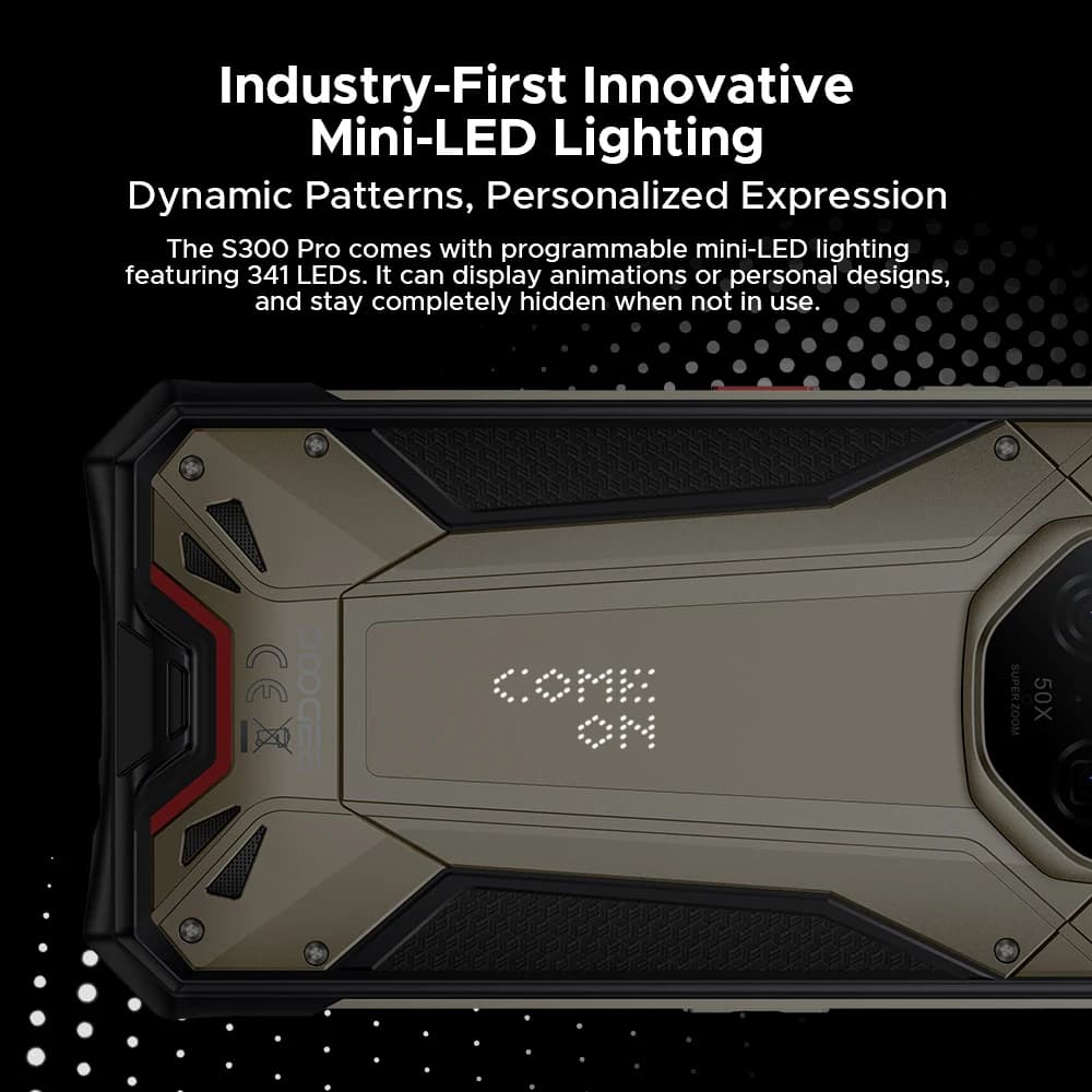 World Premiere DOOGEE S300 Pro Rugged Phone 48GB+512GB Dimensity 8300 6.78" FHD+ 11000mAh Battery 66W 200MP Camera Android 16 - 2